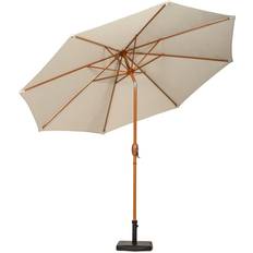 Amir Royalcraft Woodlook Crank Tilt Parasol Ivory 3m