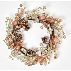 Beige Christmas Decorations Homescapes Pinecone Christmas Wreath Decoration