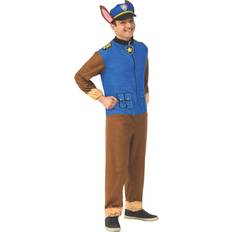 BuySeasons Paw Patrol's Chase Adult Jumpsuit Blue/Yellow