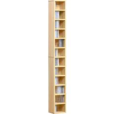 Brown Book Shelves Homcom Tower Multimedia Organizer Book Shelf 175cm
