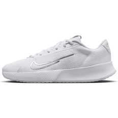 Silver - Women Racket Sport Shoes Nike Court Vapor Shoes White/Pure Platinum/Metallic Silver