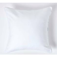 Homescapes Cotton Plain Cushion Cover White