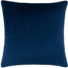 Paoletti Meridian Soft Piped Complete Decoration Pillows Blue, Silver