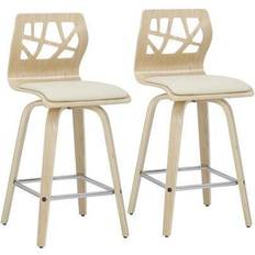 Lumisource Folia Natural, Cream Bar Stool 2