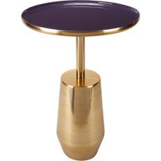 Purple Small Tables Vivian Lune Home Round Goldtone Small Table