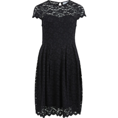 Elastane/Lycra/Spandex - Knee Length Dresses - Solid Colours Vila Kalila Cocktail Dress - Black