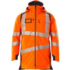 Mascot 19030-449-14010 Accelerate Safe Atmungsaktiv Parka, Wind- und wasserdicht, Zweifarbig, Hi-Vis Orange/Schwarzblau, Größe