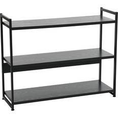 Household Essentials 3 Tier Black Book Shelf