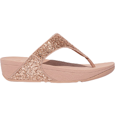 Fitflop Women Slippers & Sandals Fitflop Lulu Glitter Toe-Post - Rose Gold