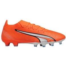 Firm Ground (FG) - Orange Football Shoes Puma Ultra Match FG/AG M - Ultra Orange/White/Blue Glimmer