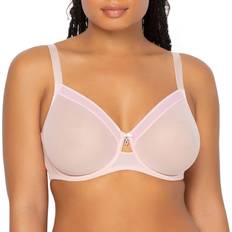 Curvy Couture Sheer Full Coverage Unlined Underwire Bra - Blushing Rose