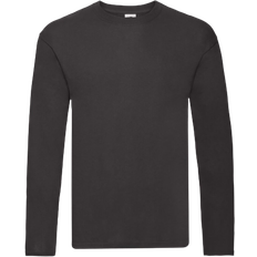 Fruit of the Loom Men's R Long Sleeved T-shirt - Black