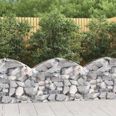 Iron Gabion Baskets vidaXL cm Arched Gabion Basket Galvanised Iron Mesh Wire Stone Basket