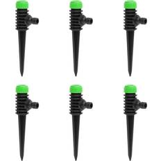 Green Garden Sprinklers vidaXL Rotating Sprinklers 6 Green and Black ABS & PP