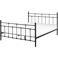 Beliani Metal Double Bed Black LYNX