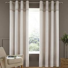 Curtains Catherine Lansfield Melville Woven Texture Eyelet Unlined