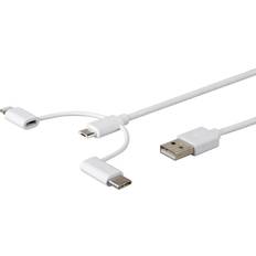 None MFi Certified USB to Micro USB USB Lightning 3 Charge & Sync Cable 3ft