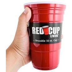 Red Plastic Cups Red Cup Living 32 oz Reusable Cup