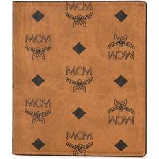 MCM Bifold Card Wallet In Visetos Original - COGNAC MNI