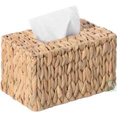 Vintiquewise Water Hyacinth Wicker Tissue Cover Storage Box