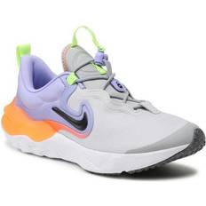 Nike Big Kids' Run Flow Running Shoes Photon Dust/Purple Pulse/Total Orange