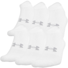 Under Armour Training Cotton No Show 6-Pack Socks Unisex - White/Steel