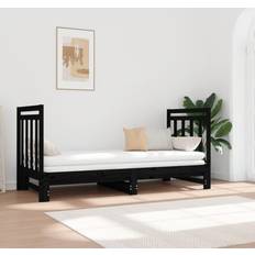 vidaXL Solid Pine Pull-out Day Bed Sofa