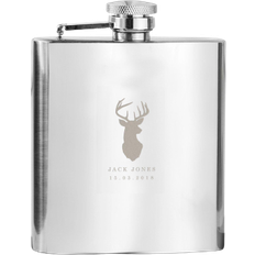 Treat Republic Personalised Stag Hip Flask 170ml Shaker