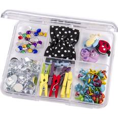 Artbin Slim Line 6 Compartments 2/Pkg-4.25"X3.75"X0.625" Clear Storage Box