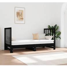 vidaXL Solid Wood Pine Pull-out Day Bed Guest Sofa