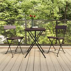 vidaXL brown Folding Bistro Set