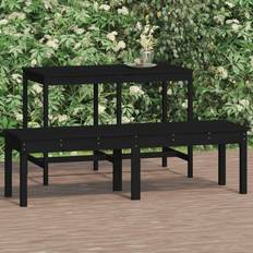 vidaXL black pine, 159.5 Garden Bench