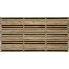 Forest Garden Pressure Treated Contemporary Double Slatted Fence
