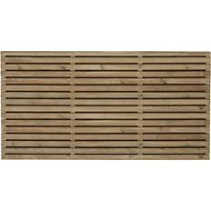 Forest Garden Pressure Treated Contemporary Double Slatted Fence