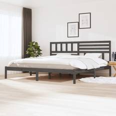 vidaXL grey, 200 Solid Wood Pine Bed Frame Mattress Foundation