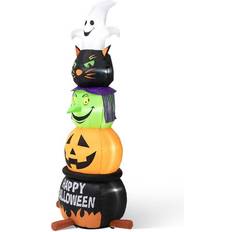 GlitzHome Lighted Halloween Outdoor Inflatable, One Size, Black Black