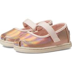 Pink Espadrilles Children's Shoes Toms Kids Tiny Pink Rose Gold Metallic Mary Jane Slip-On Shoes