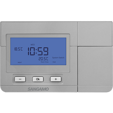 Sangamo Electronic Programmable Room Thermostat Silver CHPRSTATDPS