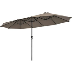 Costway 15FT Patio Double-Sided Umbrella Crank Garden