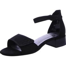 Grey Heeled Sandals Jana Smart Block Heel Sandals JANSP37007 323 245 Black