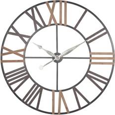 Pacific Lifestyle Celestial Antique Metal & Wood Round Wall Clock