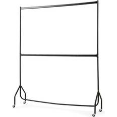 Black Clothing Storage House of Home 4Ft X 7Ft Clothes Rack