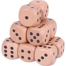 Bigjigs Toys Giant Wooden Dice Natural Pack of 12