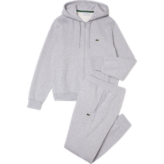 Lacoste Polyester Clothing Lacoste Men's Hooded Tracksuit - Heather Grey