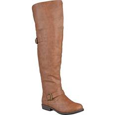 Journee Collection Women's Kane Wide Calf Over-The-Knee Boot in Chestnut