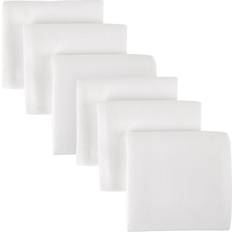 Mother & Baby 6 Pack Cotton Muslins White