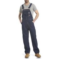 Berne Men's Stone Wash Dark Denim Unlined Bib Overalls