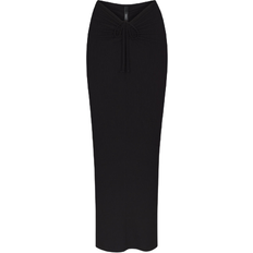 SKIMS Soft Lounge Ruched Long Skirt - Onyx