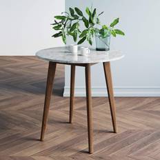 Nathan James Amalia Coffee Marble-Laminate Bistro Dining Table