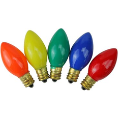 Northlight Pack of 25 Incandescent C7 Opaque Multi-Color Christmas Replacement Bulbs